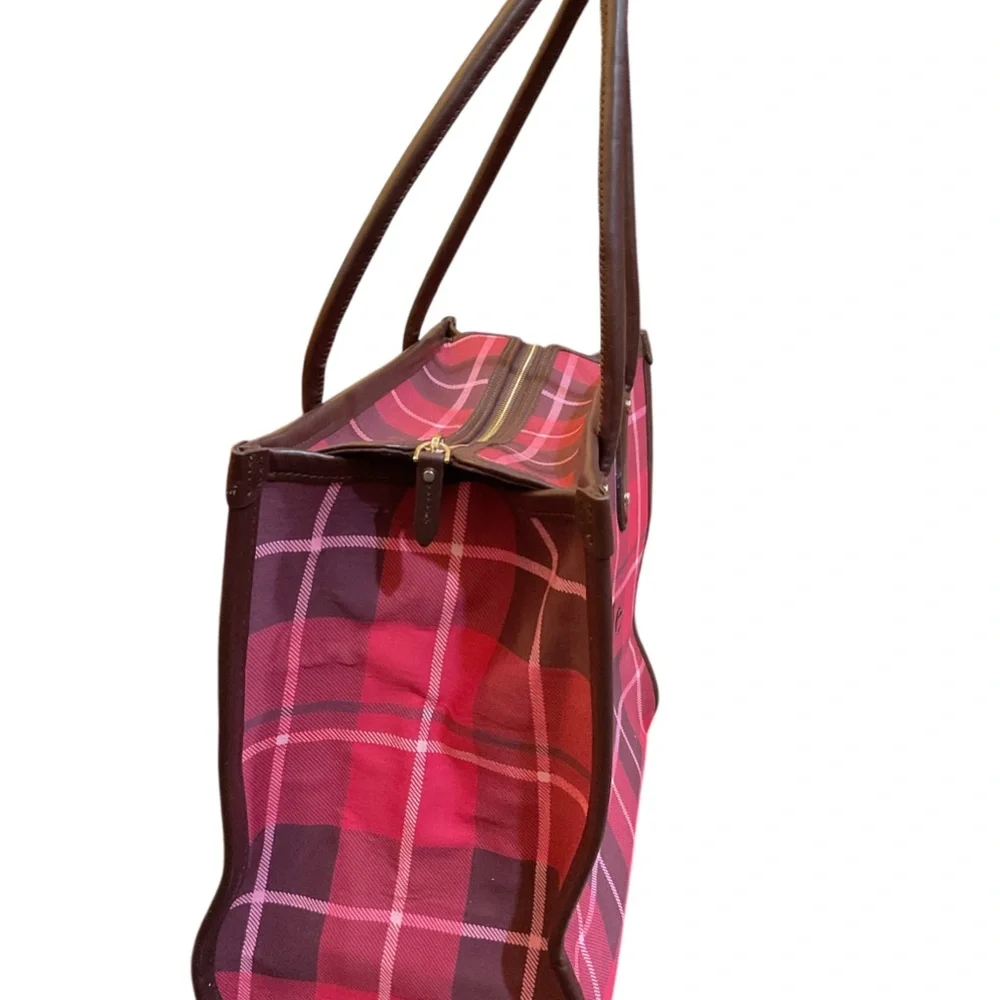 Kate Spade Pink Plaid Tote Bag